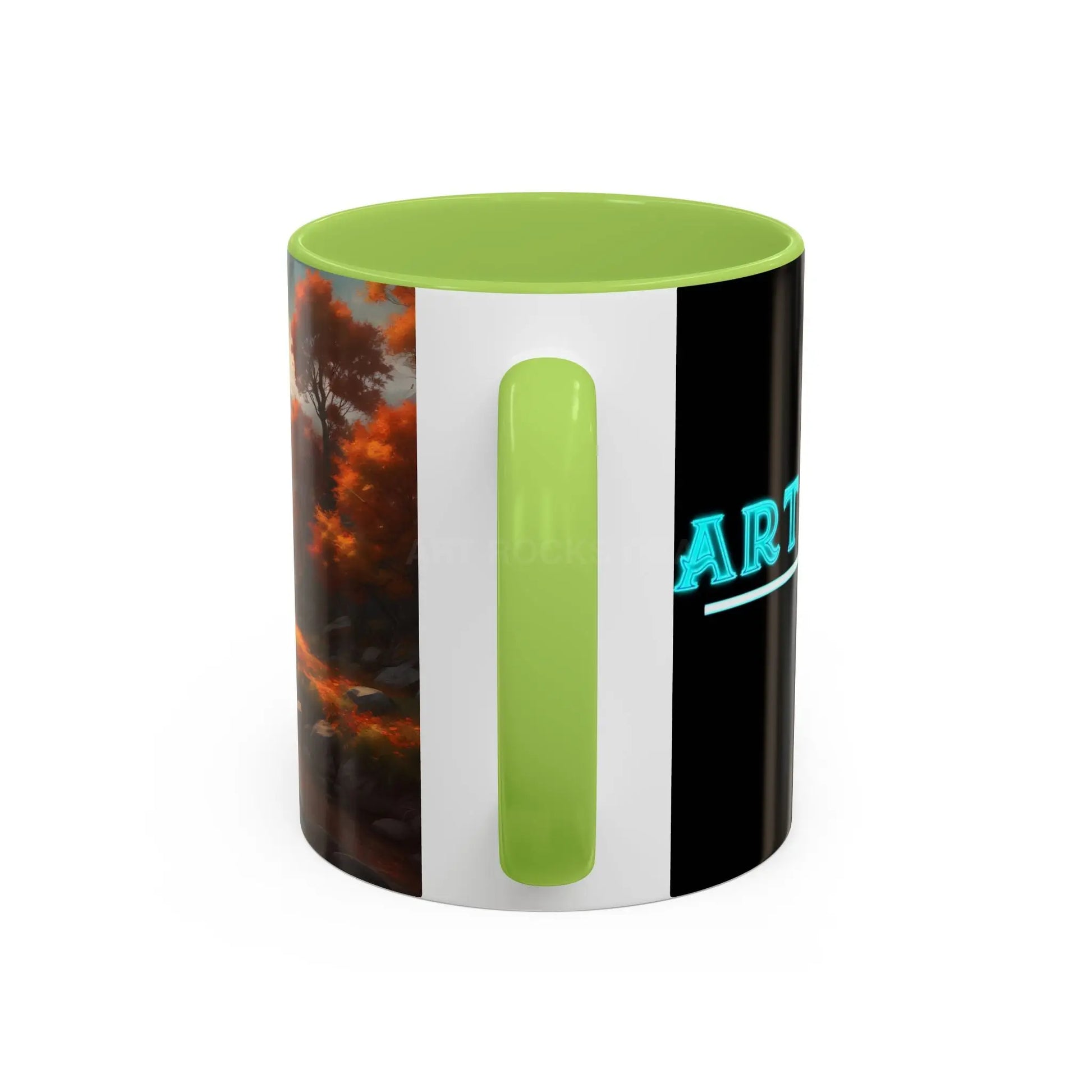 Autumn River Landscape Accent Coffee Mug – Scenic Fall Cabin Decor (11/15oz) - Mug