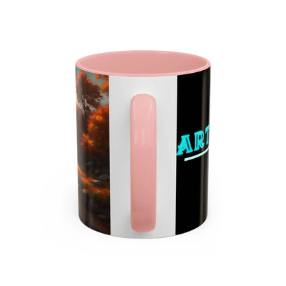 Autumn River Landscape Accent Coffee Mug – Scenic Fall Cabin Decor (11/15oz) - Mug