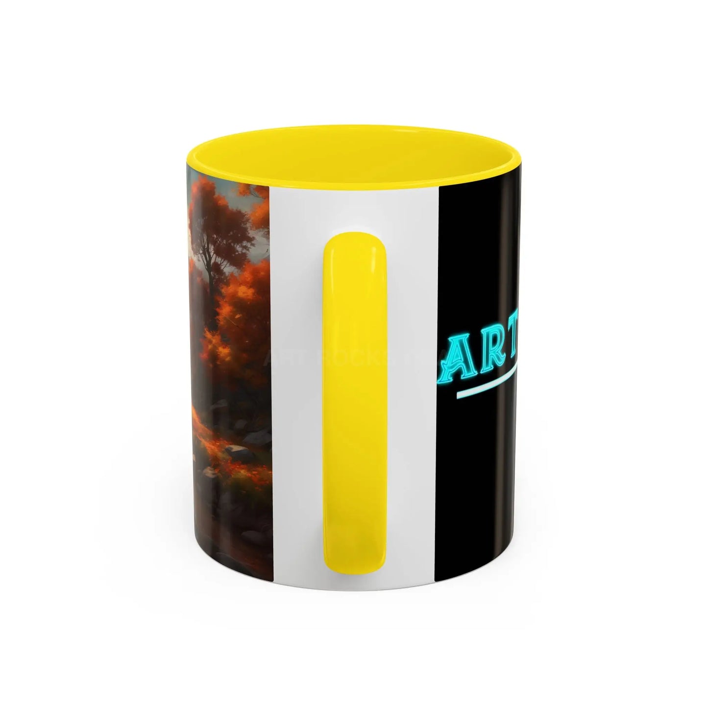 Autumn River Landscape Accent Coffee Mug – Scenic Fall Cabin Decor (11/15oz) - Mug