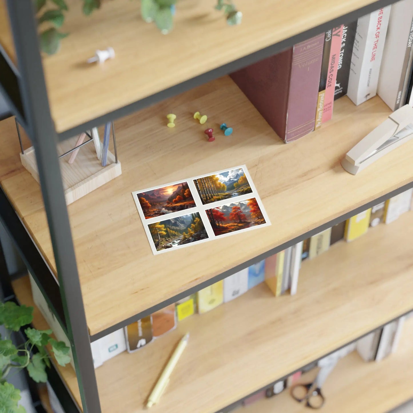 Autumn Trees Landscape Sticker Sheets Nature Decor Fall Aesthetic Stickers Scrapbooking Supplies Artful Gift Ideas