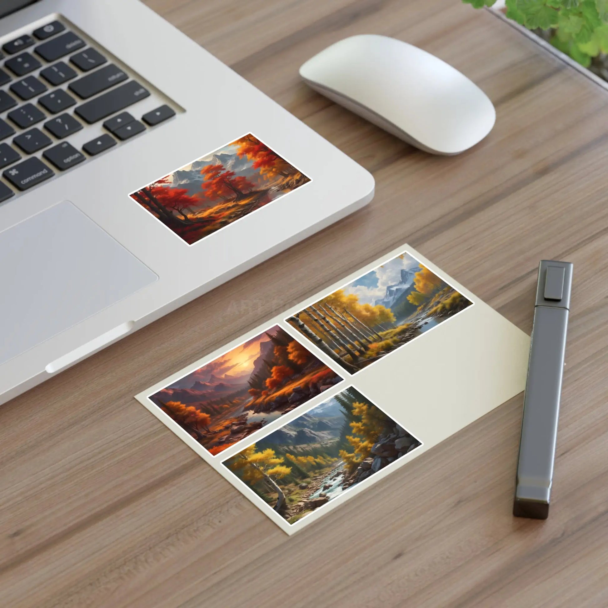 Autumn Trees Landscape Sticker Sheets Nature Decor Fall Aesthetic Stickers Scrapbooking Supplies Artful Gift Ideas