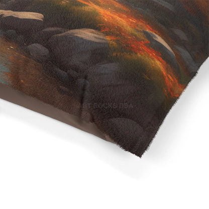 Autumn Valley Pet Bed — Cozy Scenic Dog & Cat Cushion - Pets