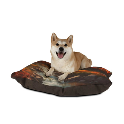 Autumn Valley Pet Bed — Cozy Scenic Dog & Cat Cushion - Pets