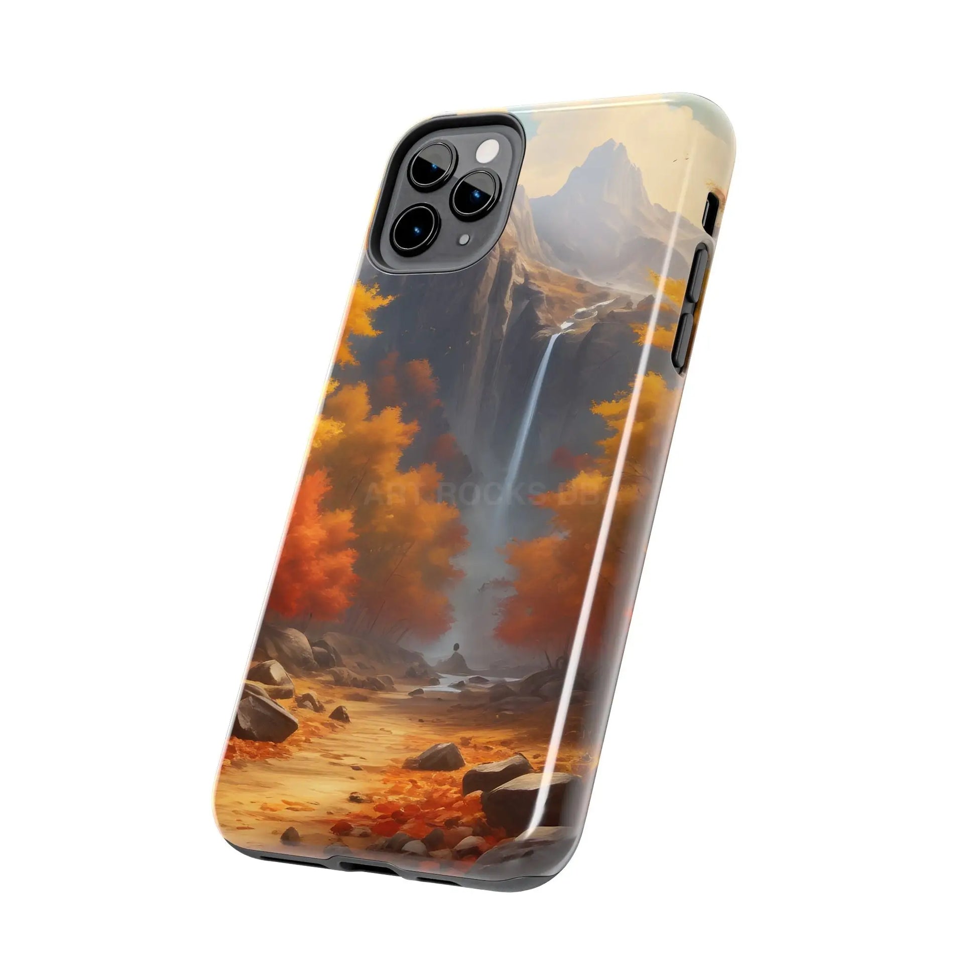 Autumn Waterfall Phone Cases Tough Phone Cover for Nature Lovers Fall Aesthetic Accessories Durable Protection Perfect