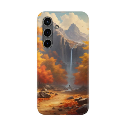 Autumn Waterfall Phone Cases Tough Phone Cover for Nature Lovers Fall Aesthetic Accessories Durable Protection Perfect
