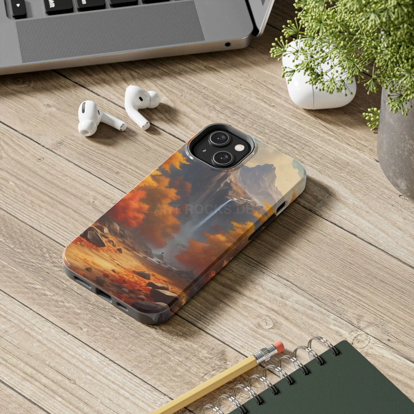 Autumn Waterfall Phone Cases Tough Phone Cover for Nature Lovers Fall Aesthetic Accessories Durable Protection Perfect