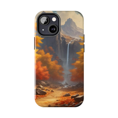 Autumn Waterfall Phone Cases Tough Phone Cover for Nature Lovers Fall Aesthetic Accessories Durable Protection Perfect