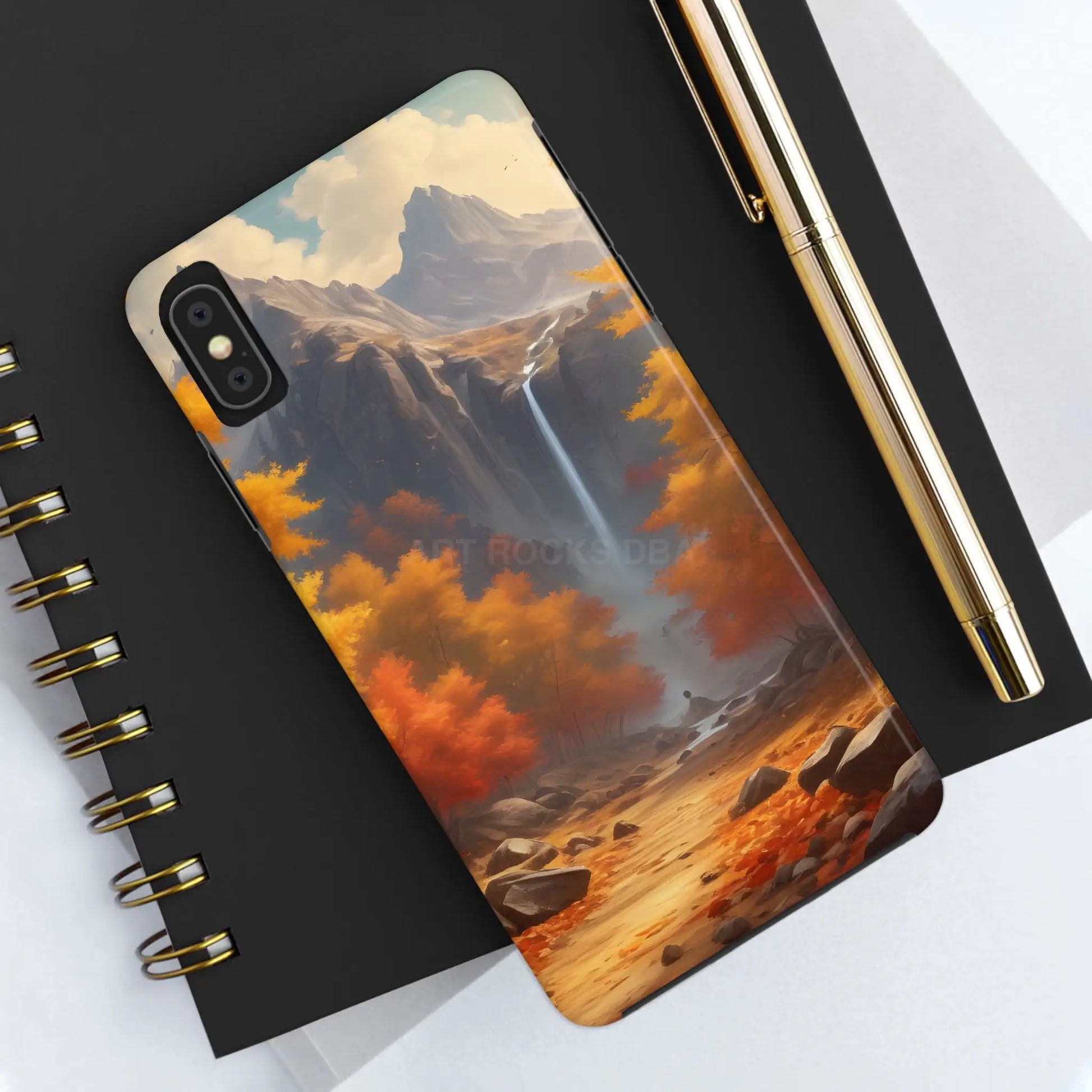 Autumn Waterfall Phone Cases Tough Phone Cover for Nature Lovers Fall Aesthetic Accessories Durable Protection Perfect