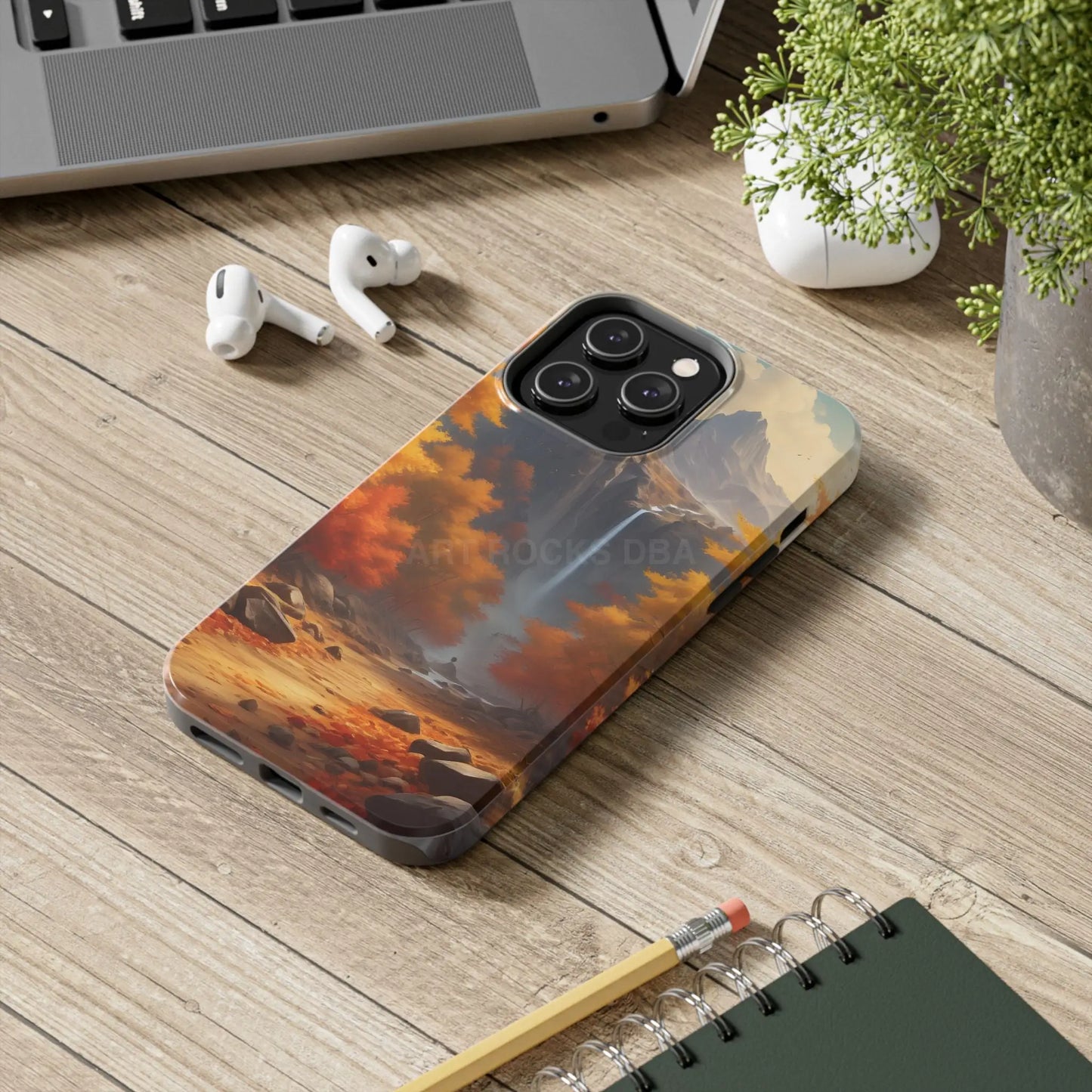 Autumn Waterfall Phone Cases Tough Phone Cover for Nature Lovers Fall Aesthetic Accessories Durable Protection Perfect