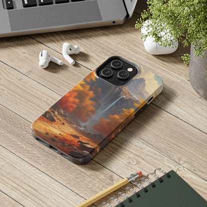 Autumn Waterfall Phone Cases Tough Phone Cover for Nature Lovers Fall Aesthetic Accessories Durable Protection Perfect