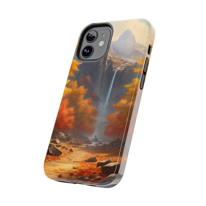 Autumn Waterfall Phone Cases Tough Phone Cover for Nature Lovers Fall Aesthetic Accessories Durable Protection Perfect