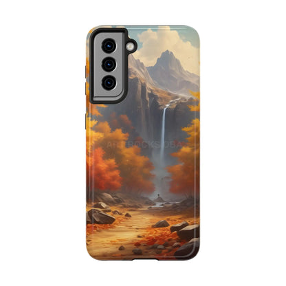 Autumn Waterfall Phone Cases Tough Phone Cover for Nature Lovers Fall Aesthetic Accessories Durable Protection Perfect