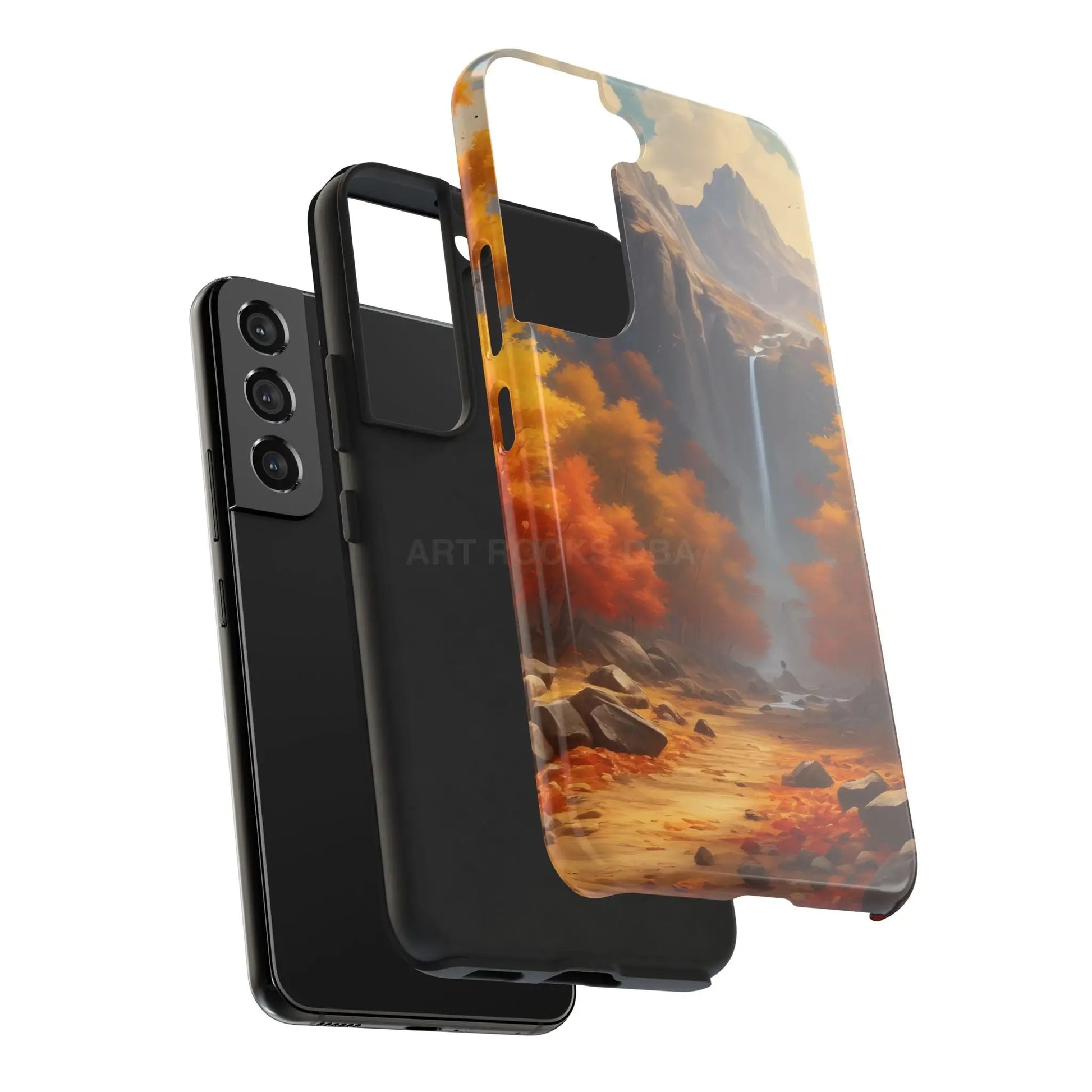 Autumn Waterfall Phone Cases Tough Phone Cover for Nature Lovers Fall Aesthetic Accessories Durable Protection Perfect