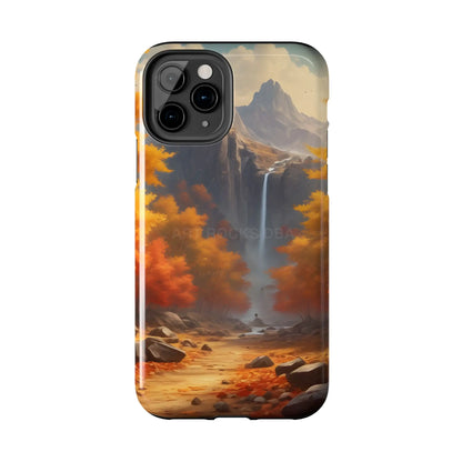Autumn Waterfall Phone Cases Tough Phone Cover for Nature Lovers Fall Aesthetic Accessories Durable Protection Perfect