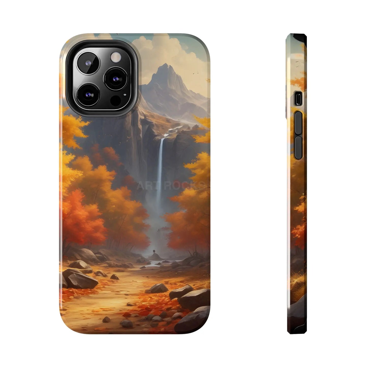 Autumn Waterfall Phone Cases Tough Phone Cover for Nature Lovers Fall Aesthetic Accessories Durable Protection Perfect