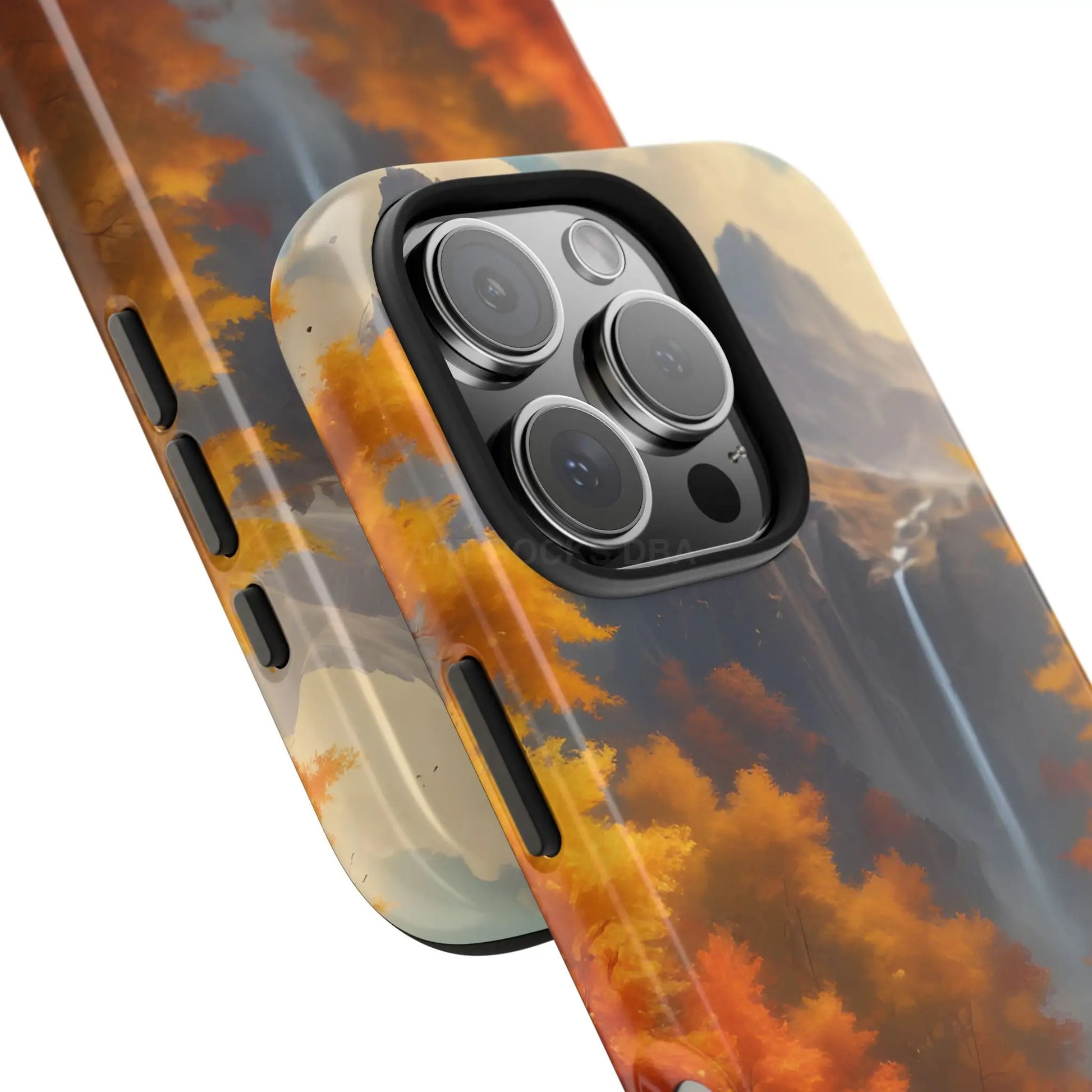 Autumn Waterfall Phone Cases Tough Phone Cover for Nature Lovers Fall Aesthetic Accessories Durable Protection Perfect