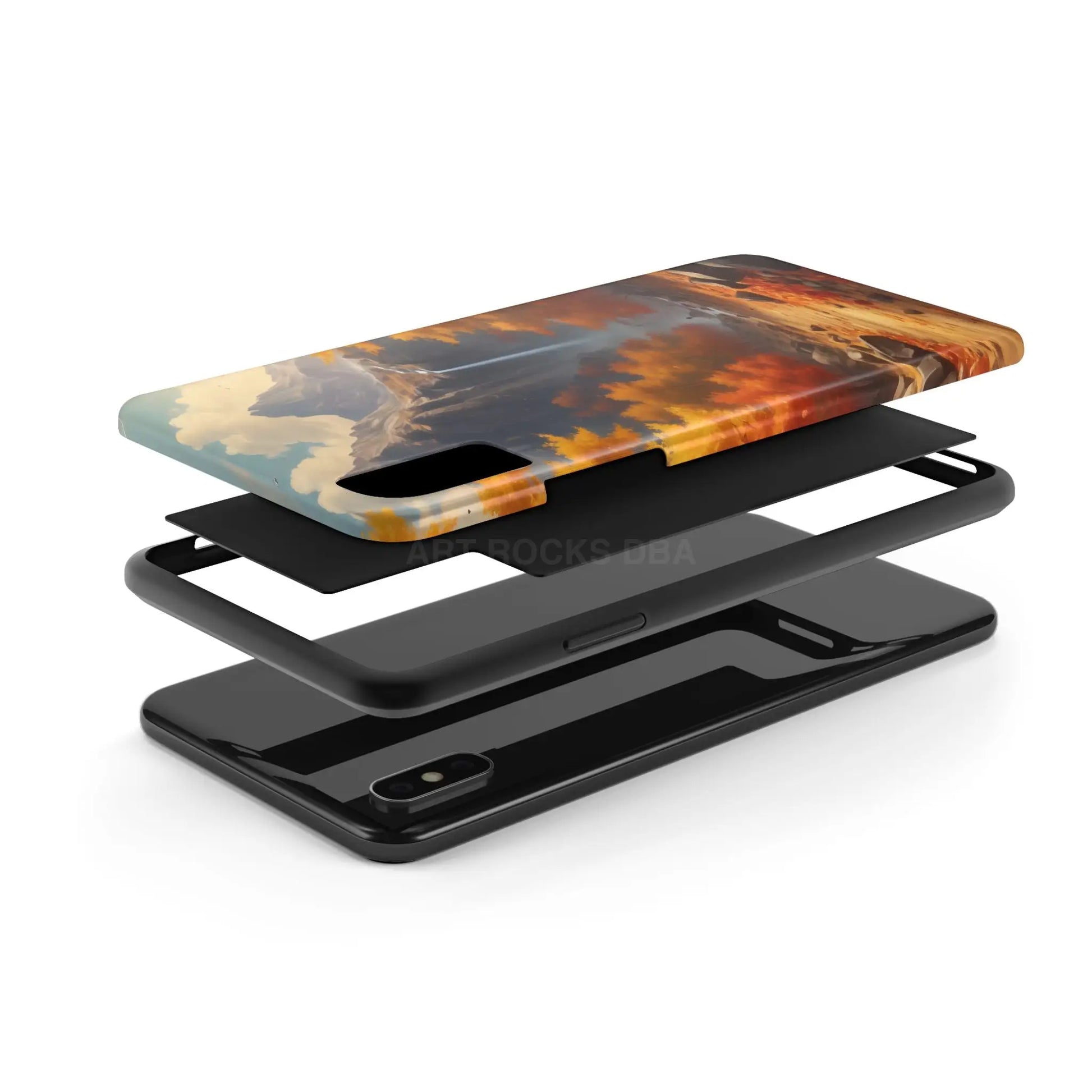 Autumn Waterfall Phone Cases Tough Phone Cover for Nature Lovers Fall Aesthetic Accessories Durable Protection Perfect