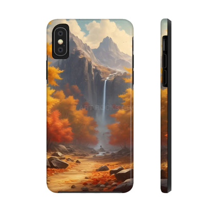 Autumn Waterfall Phone Cases Tough Phone Cover for Nature Lovers Fall Aesthetic Accessories Durable Protection Perfect