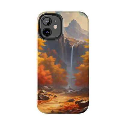 Autumn Waterfall Phone Cases Tough Phone Cover for Nature Lovers Fall Aesthetic Accessories Durable Protection Perfect