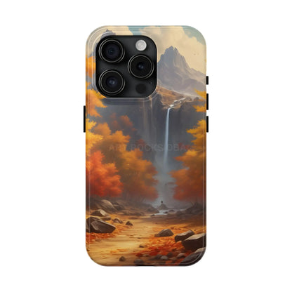 Autumn Waterfall Phone Cases Tough Phone Cover for Nature Lovers Fall Aesthetic Accessories Durable Protection Perfect