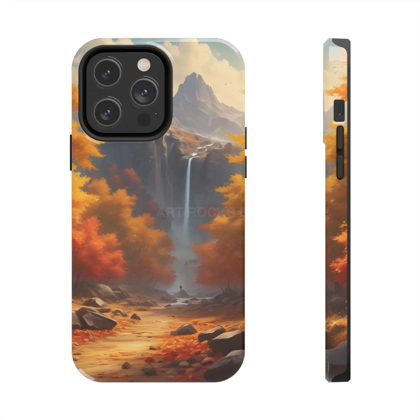Autumn Waterfall Phone Cases Tough Phone Cover for Nature Lovers Fall Aesthetic Accessories Durable Protection Perfect