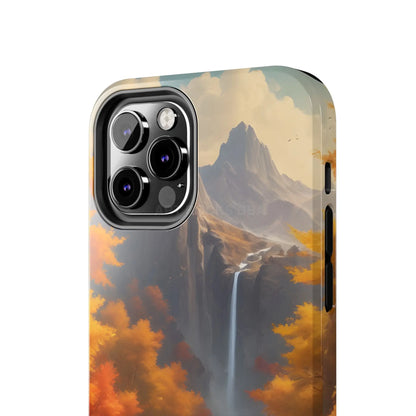 Autumn Waterfall Phone Cases Tough Phone Cover for Nature Lovers Fall Aesthetic Accessories Durable Protection Perfect