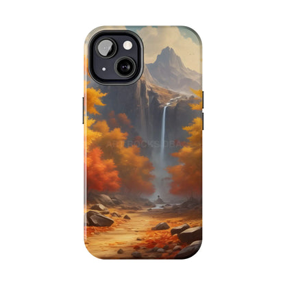 Autumn Waterfall Phone Cases Tough Phone Cover for Nature Lovers Fall Aesthetic Accessories Durable Protection Perfect