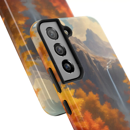 Autumn Waterfall Phone Cases Tough Phone Cover for Nature Lovers Fall Aesthetic Accessories Durable Protection Perfect