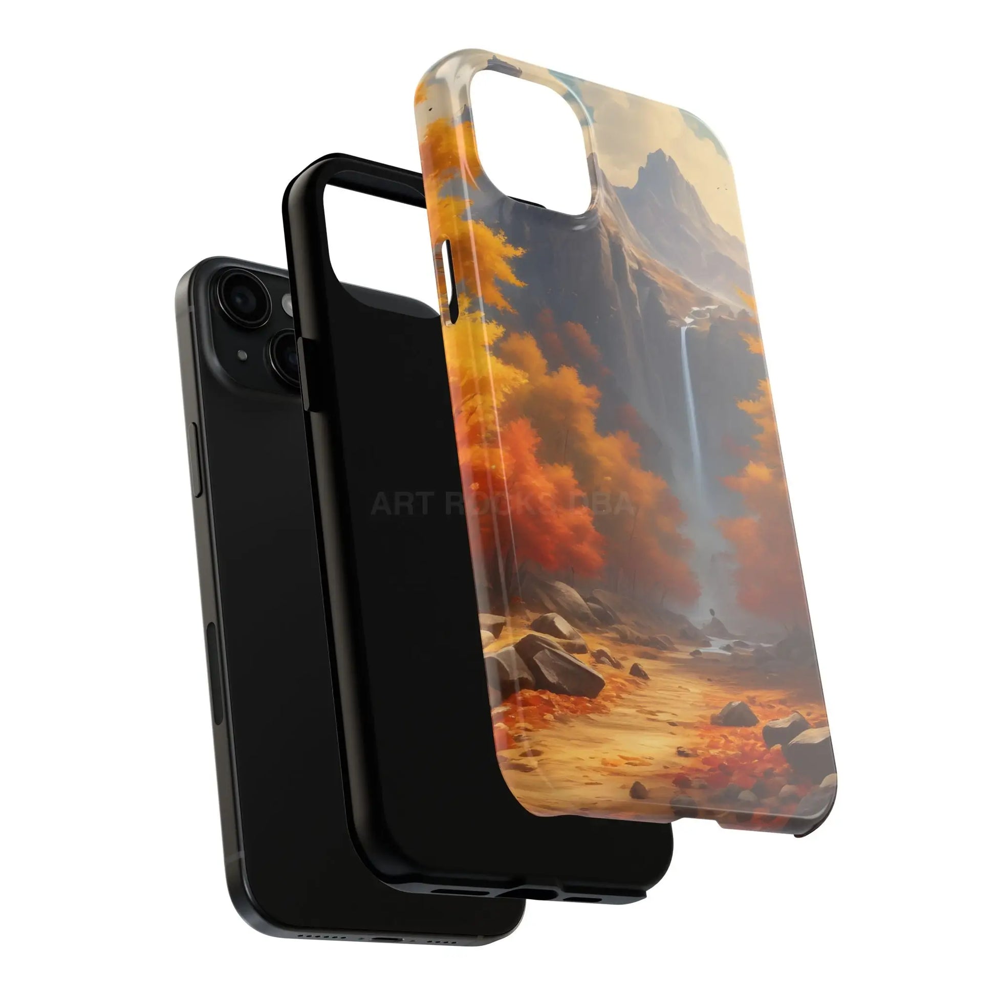 Autumn Waterfall Phone Cases Tough Phone Cover for Nature Lovers Fall Aesthetic Accessories Durable Protection Perfect