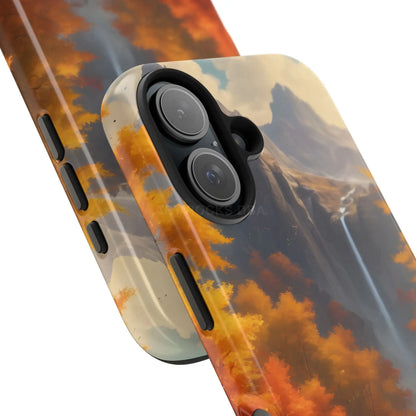 Autumn Waterfall Phone Cases Tough Phone Cover for Nature Lovers Fall Aesthetic Accessories Durable Protection Perfect