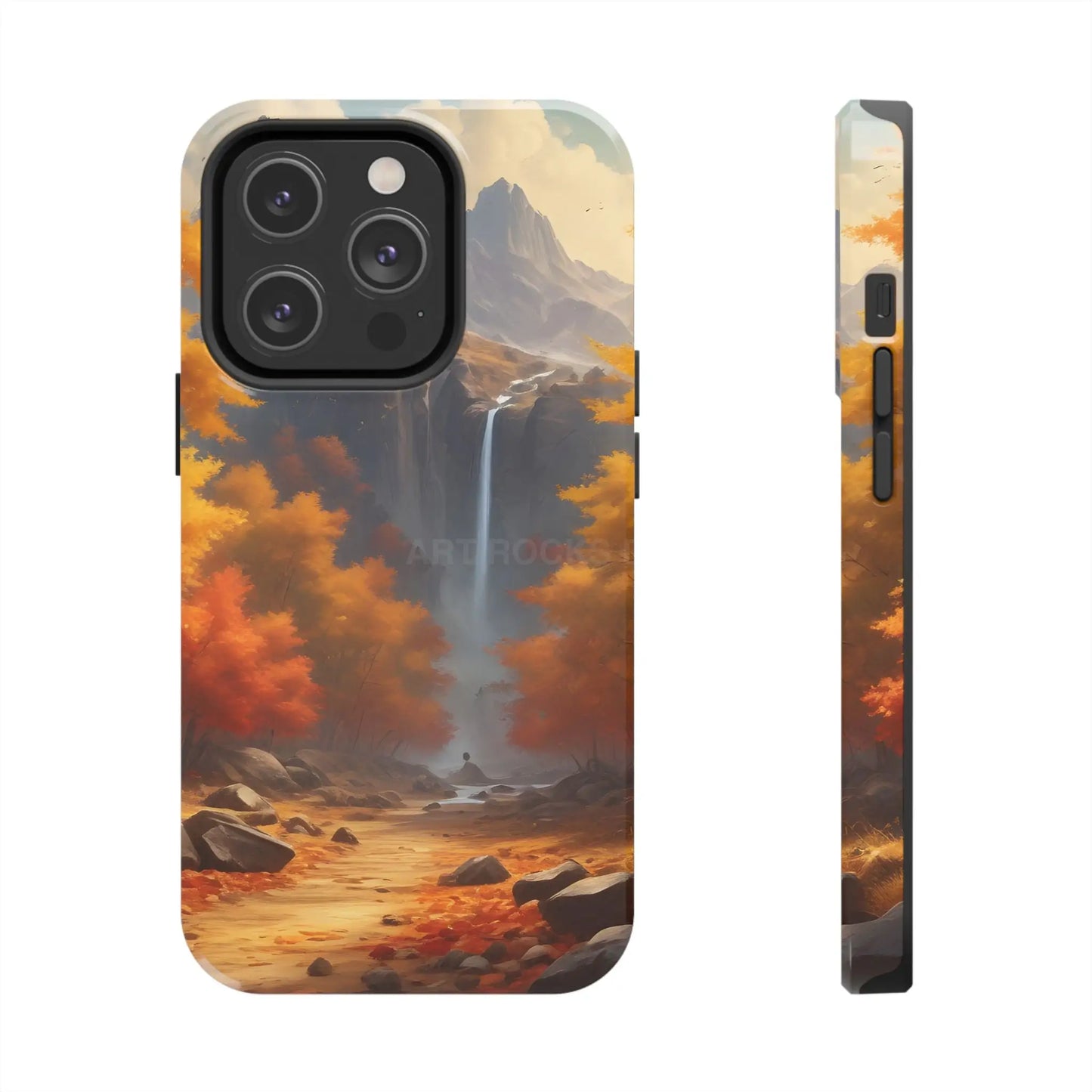 Autumn Waterfall Phone Cases Tough Phone Cover for Nature Lovers Fall Aesthetic Accessories Durable Protection Perfect