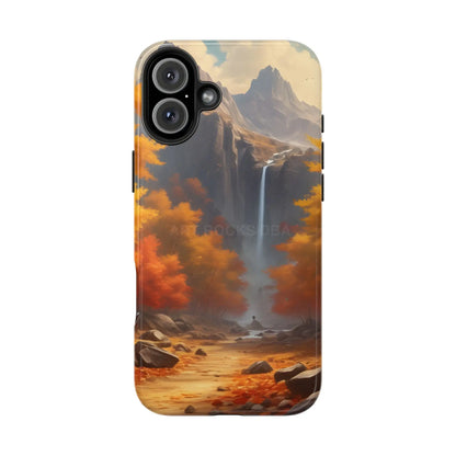 Autumn Waterfall Phone Cases Tough Phone Cover for Nature Lovers Fall Aesthetic Accessories Durable Protection Perfect