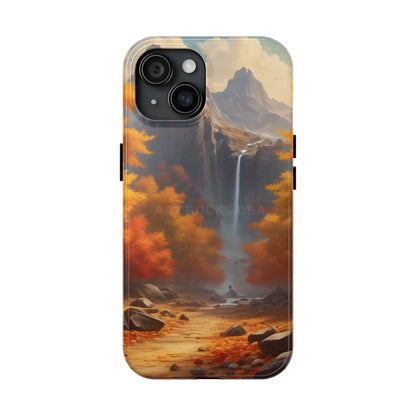 Autumn Waterfall Phone Cases Tough Phone Cover for Nature Lovers Fall Aesthetic Accessories Durable Protection Perfect