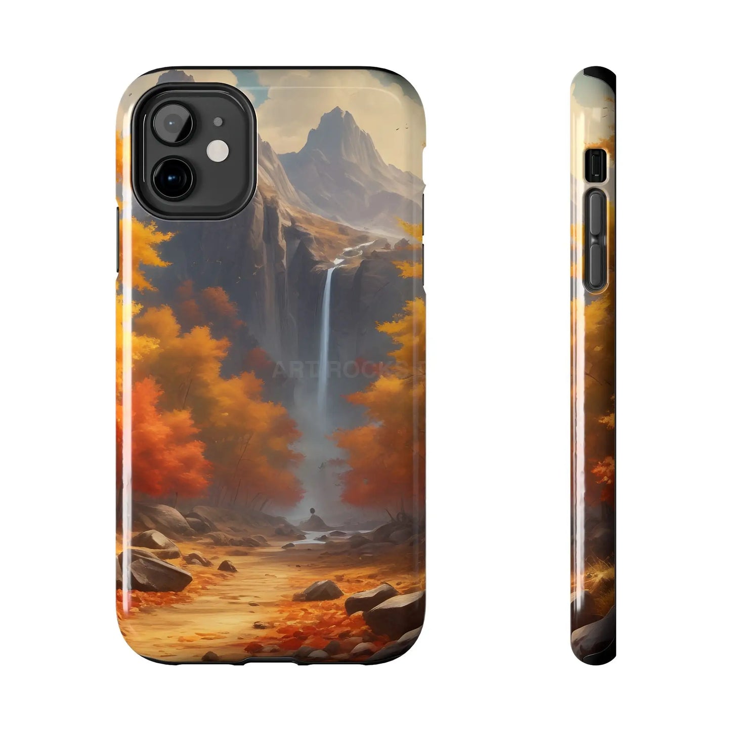 Autumn Waterfall Phone Cases Tough Phone Cover for Nature Lovers Fall Aesthetic Accessories Durable Protection Perfect