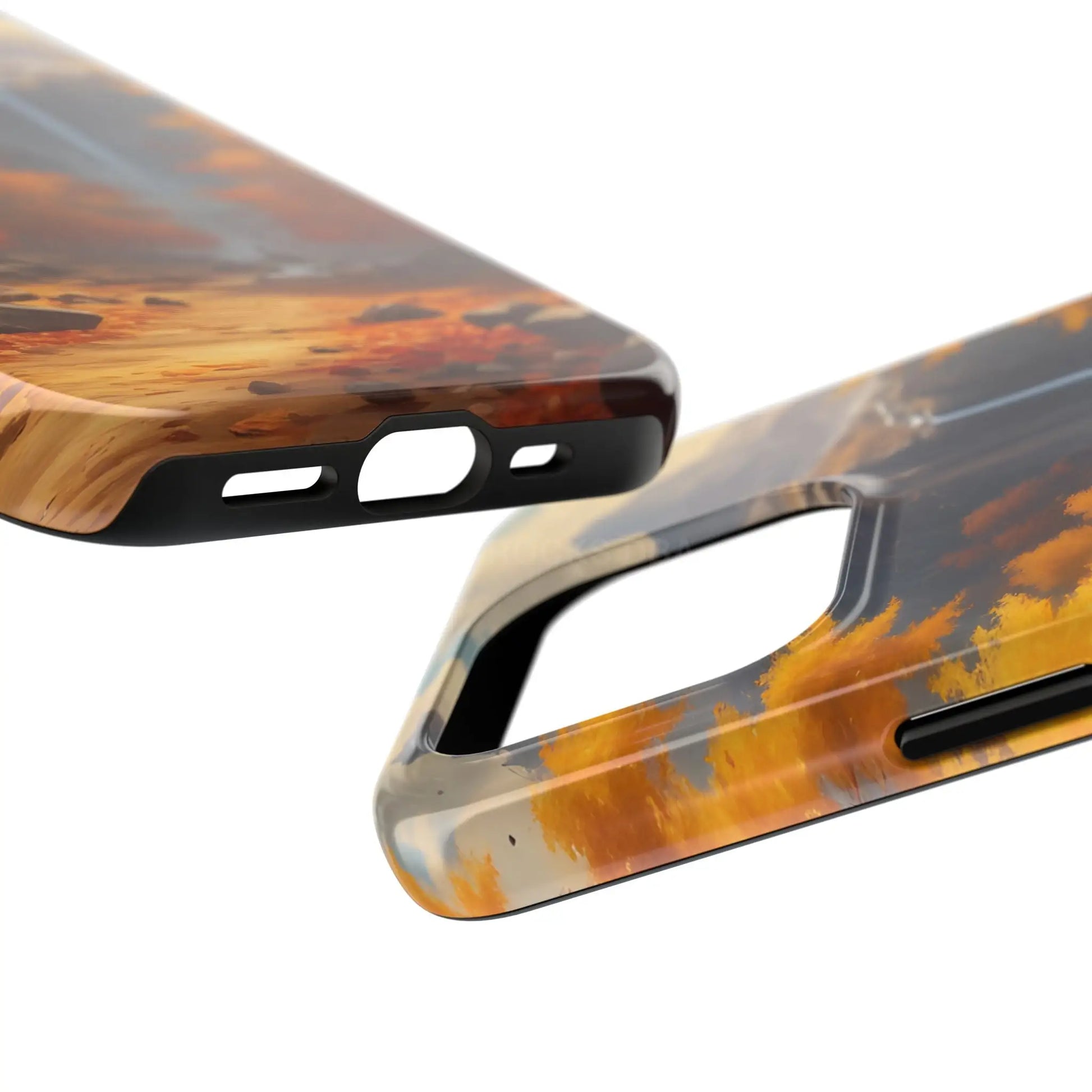 Autumn Waterfall Phone Cases Tough Phone Cover for Nature Lovers Fall Aesthetic Accessories Durable Protection Perfect