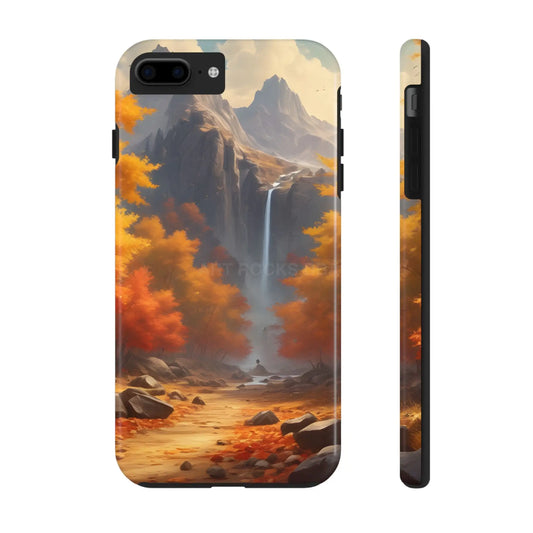 Autumn Waterfall Phone Cases Tough Phone Cover for Nature Lovers Fall Aesthetic Accessories Durable Protection Perfect