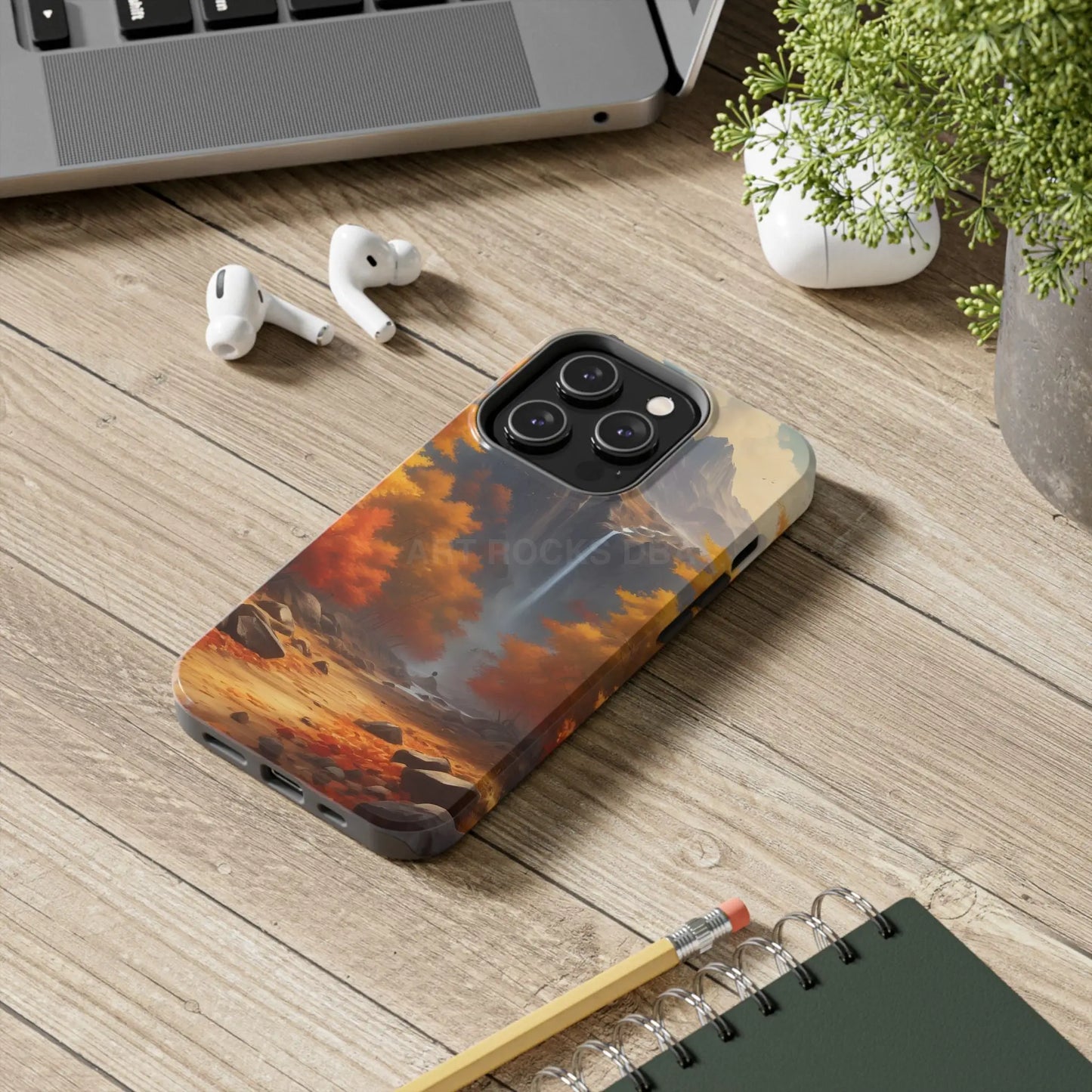 Autumn Waterfall Phone Cases Tough Phone Cover for Nature Lovers Fall Aesthetic Accessories Durable Protection Perfect