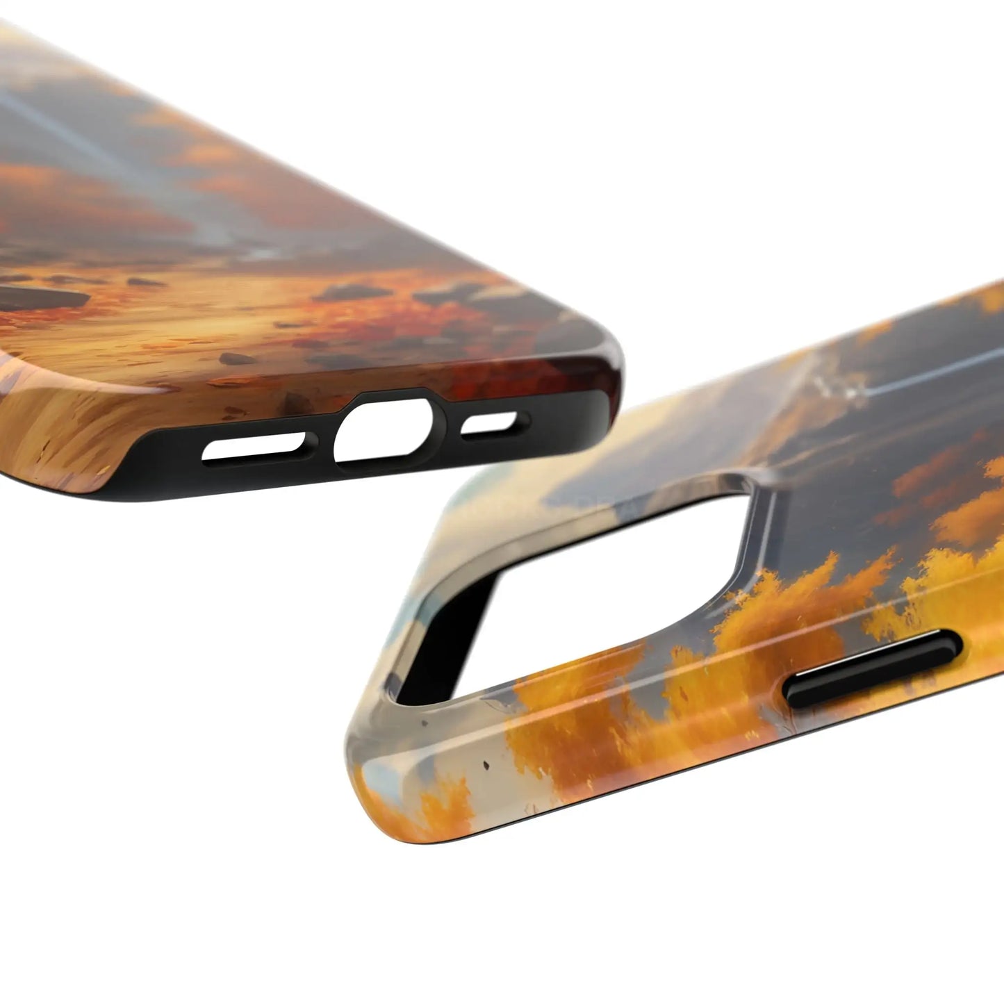 Autumn Waterfall Phone Cases Tough Phone Cover for Nature Lovers Fall Aesthetic Accessories Durable Protection Perfect