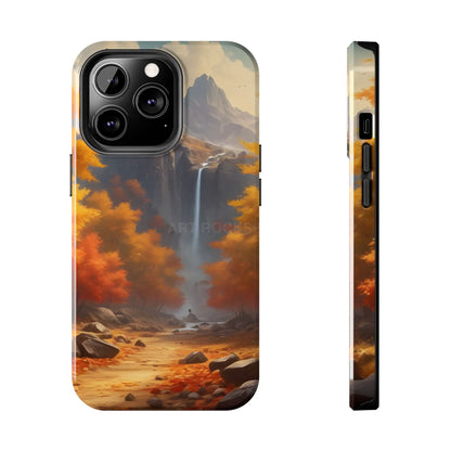 Autumn Waterfall Phone Cases Tough Phone Cover for Nature Lovers Fall Aesthetic Accessories Durable Protection Perfect