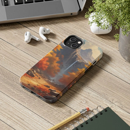 Autumn Waterfall Phone Cases Tough Phone Cover for Nature Lovers Fall Aesthetic Accessories Durable Protection Perfect