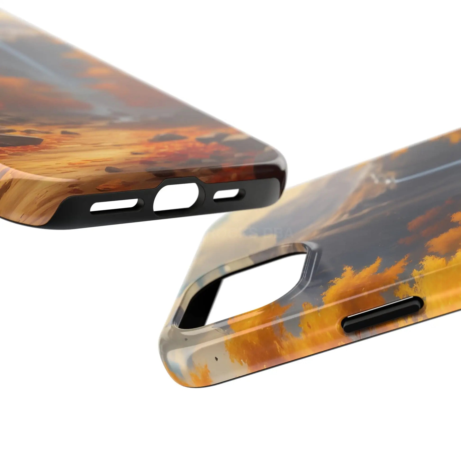 Autumn Waterfall Phone Cases Tough Phone Cover for Nature Lovers Fall Aesthetic Accessories Durable Protection Perfect