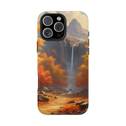 Autumn Waterfall Phone Cases Tough Phone Cover for Nature Lovers Fall Aesthetic Accessories Durable Protection Perfect