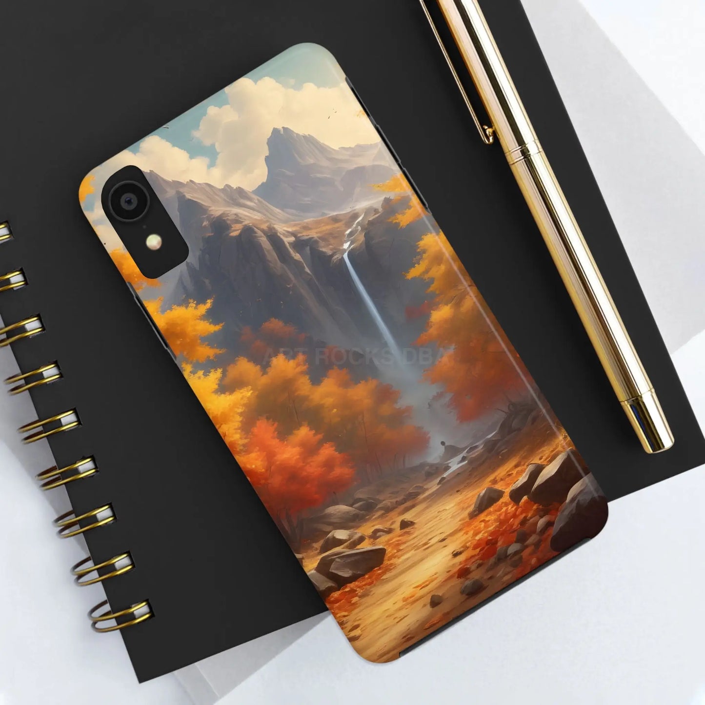 Autumn Waterfall Phone Cases Tough Phone Cover for Nature Lovers Fall Aesthetic Accessories Durable Protection Perfect