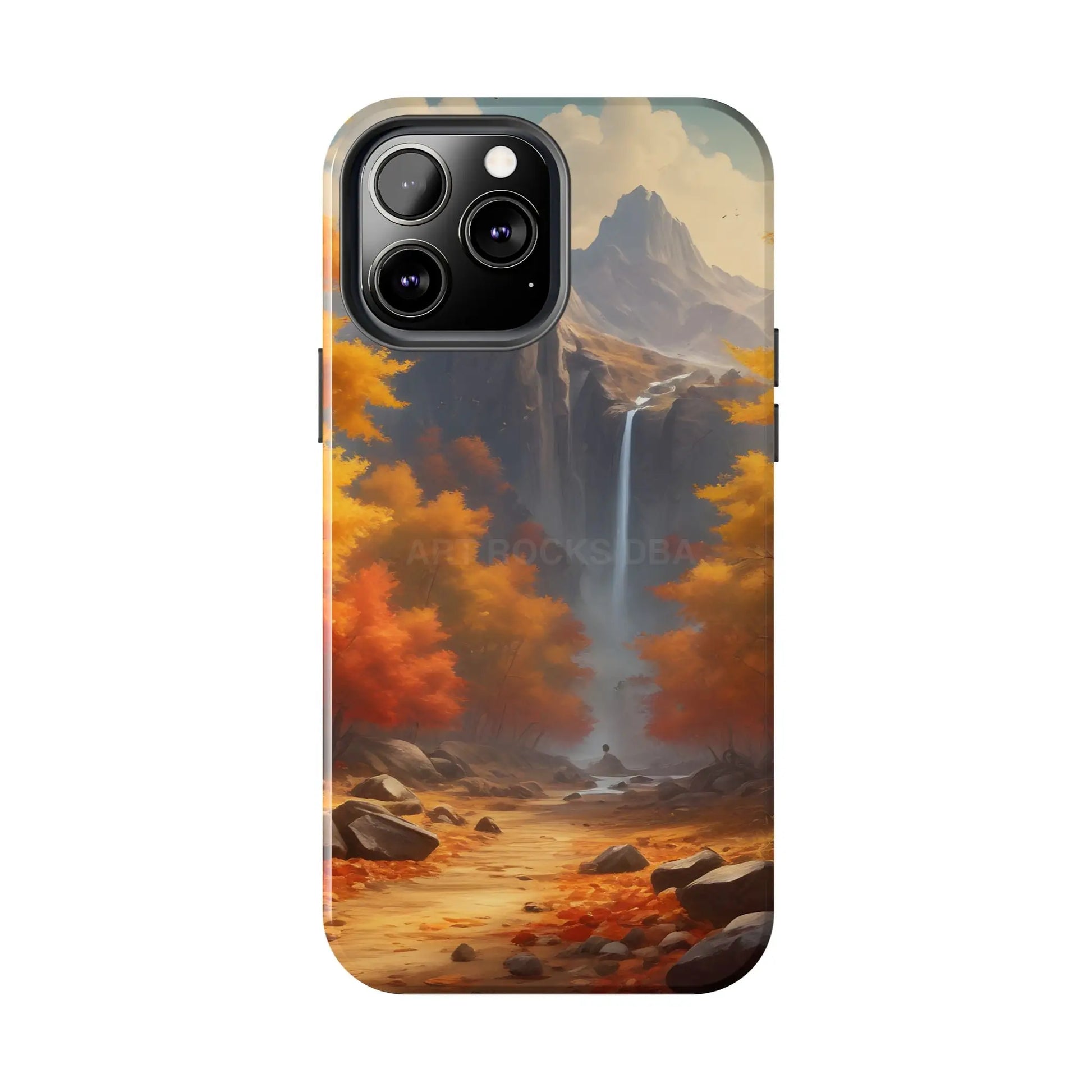 Autumn Waterfall Phone Cases Tough Phone Cover for Nature Lovers Fall Aesthetic Accessories Durable Protection Perfect