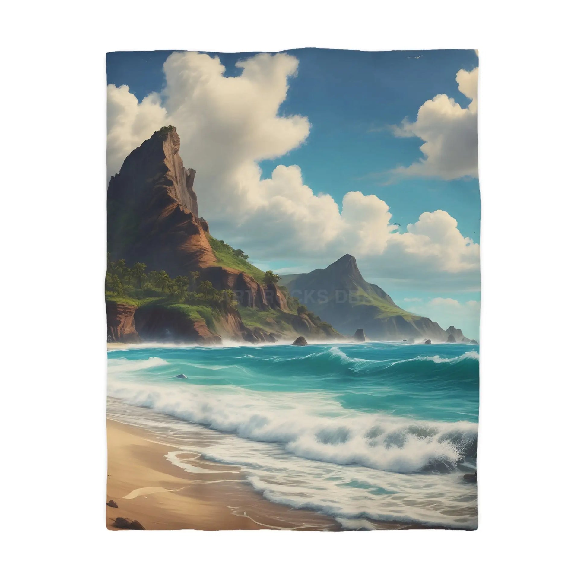 Beach Bliss Microfiber Duvet Cover - Coastal Dream Escape - Home Decor