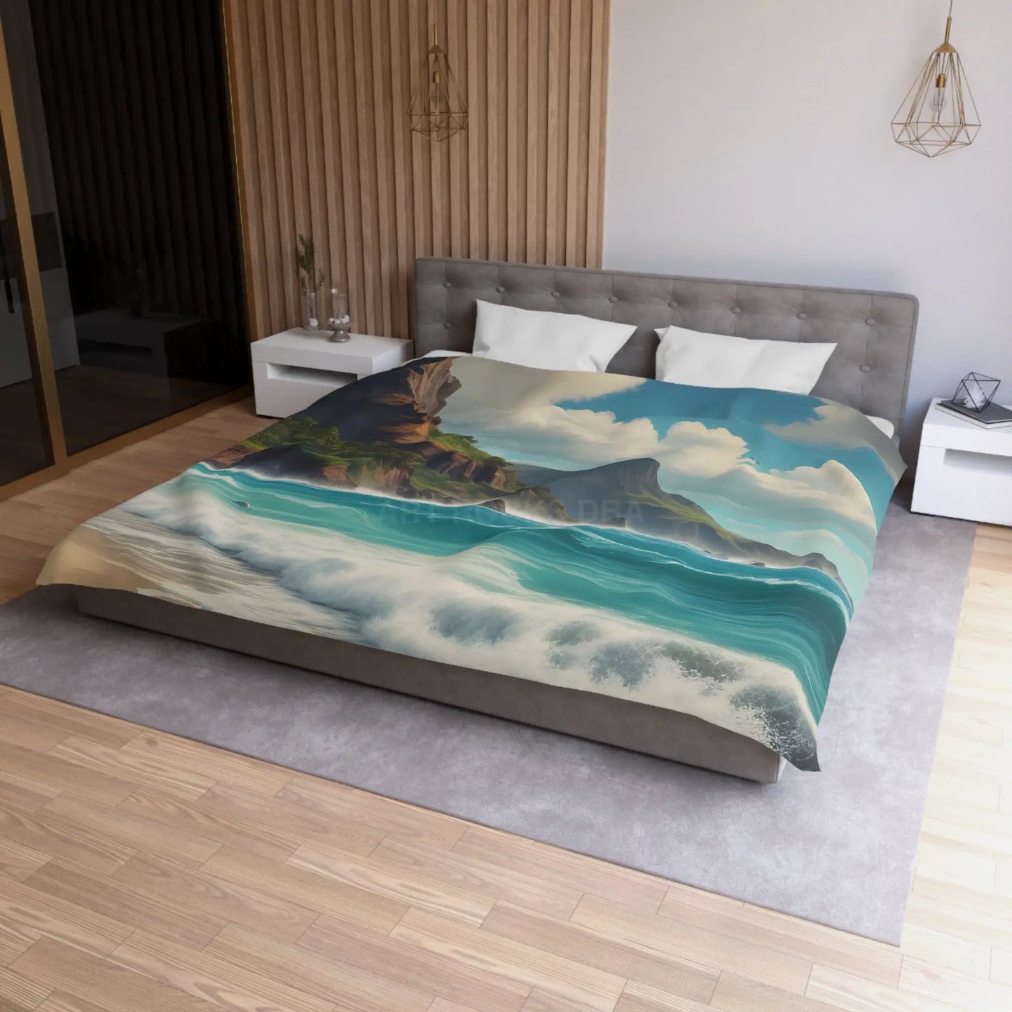 Beach Bliss Microfiber Duvet Cover - Coastal Dream Escape - Home Decor