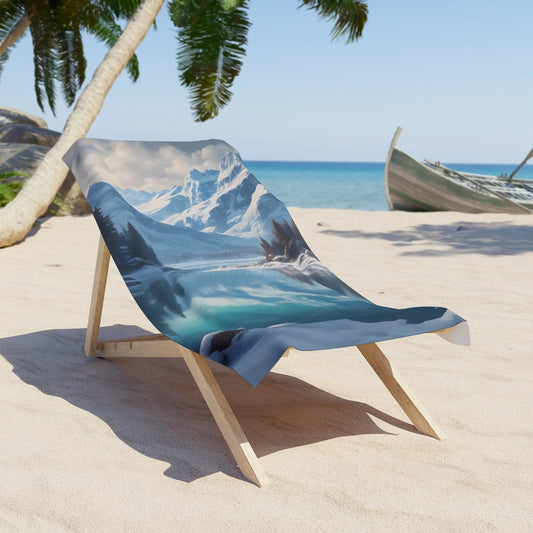 Beach Towel — Arctic Mountain Lake - 30’’ × 60’’ - Home Decor