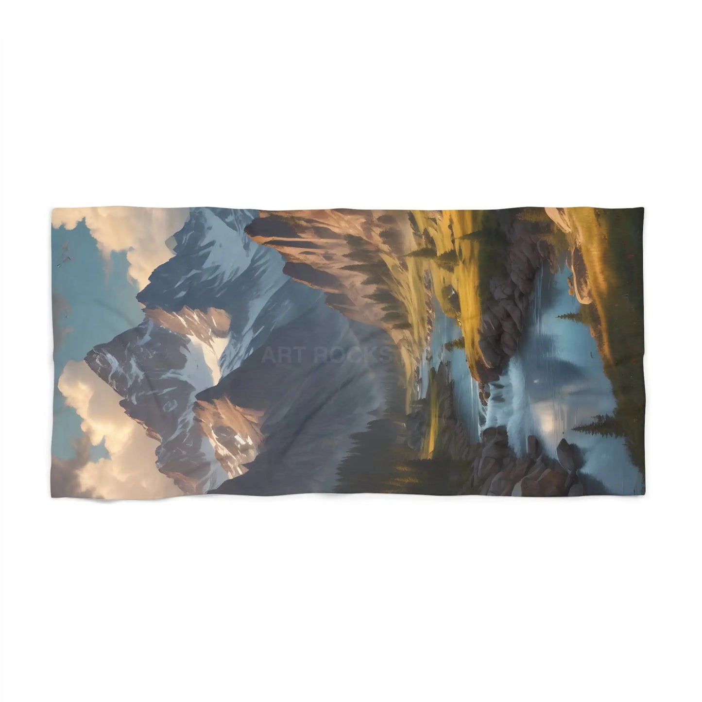 Beach Towel - Scenic Mountain Landscape - 36’’ × 72’’ - Home Decor