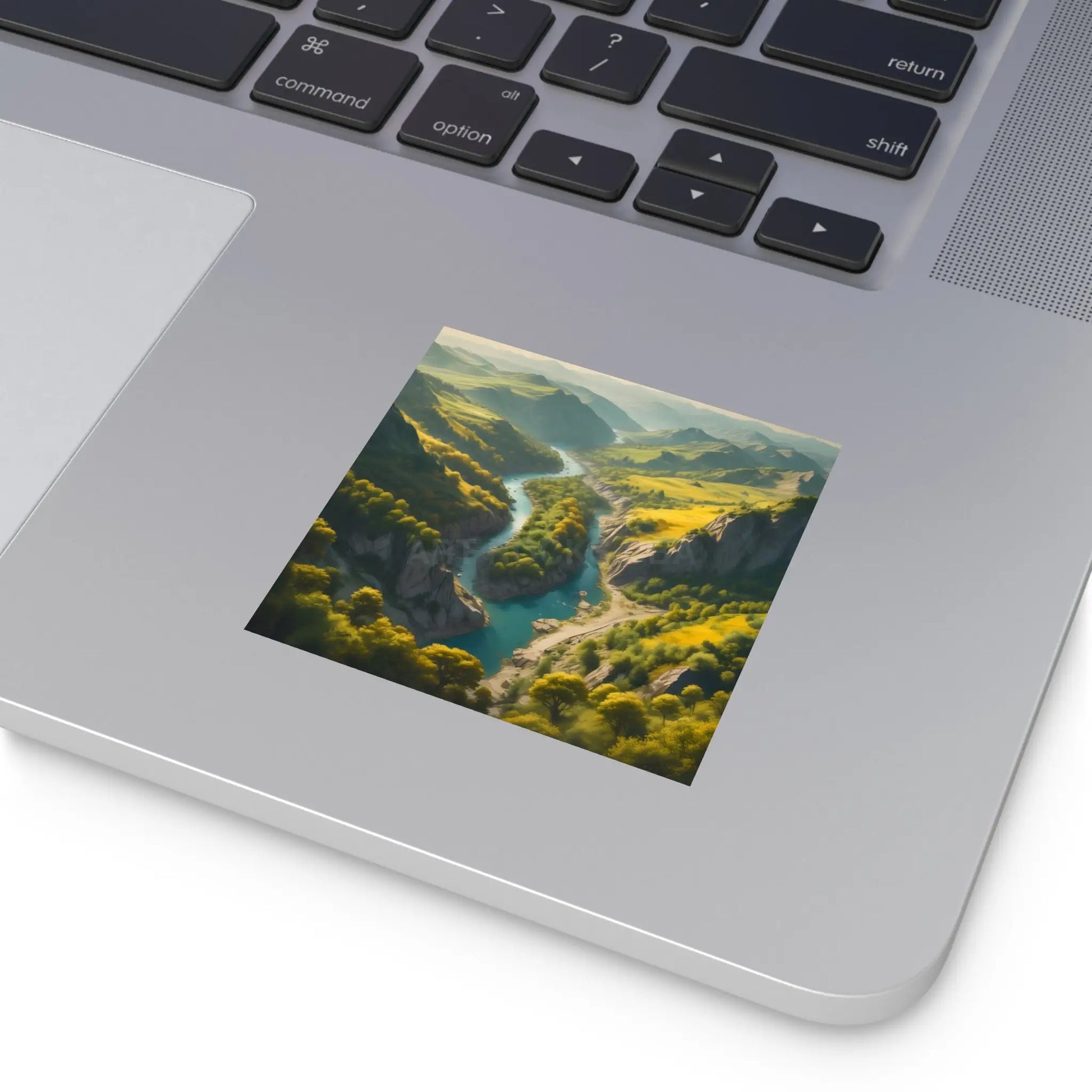 Beautiful River Square Stickers Scenic Decor Eco-Friendly Gift Journaling Stickers Outdoor Aesthetic - Paper products