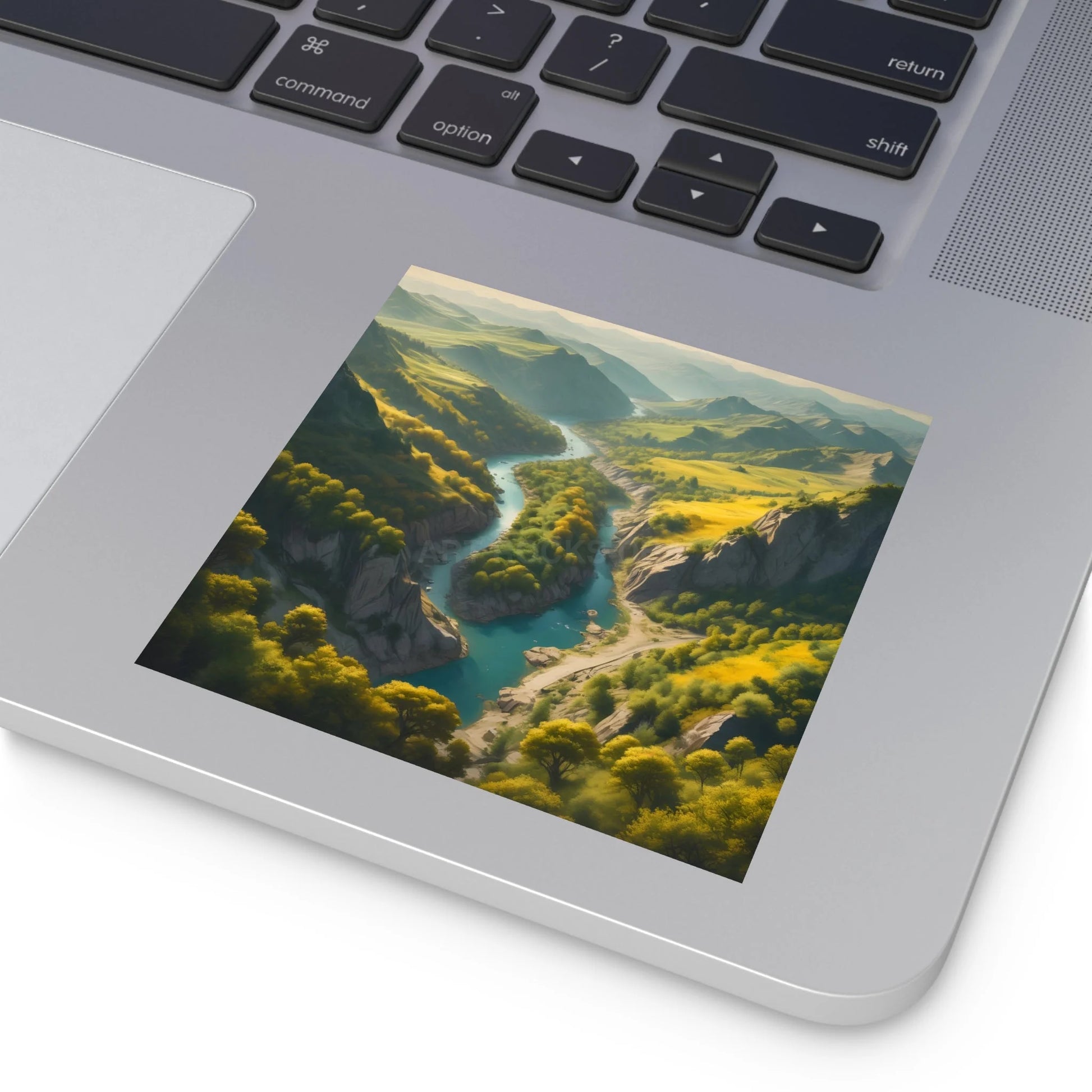 Beautiful River Square Stickers Scenic Decor Eco-Friendly Gift Journaling Stickers Outdoor Aesthetic - Paper products